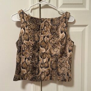 Vintage Lois Snyder‎ Dani Max snakeskin sleeveless top